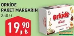 ORKİDE PAKET MARGARİN 250 G fiyat ve kampanya bilgisi